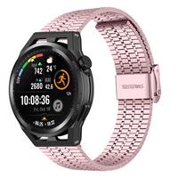 Strap-itÂ Strap-it Huawei Watch GT Runner roestvrij stalen band (rosÃ© pink)