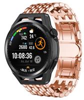 Strap-itÂ Strap-it Huawei Watch GT Runner stalen draak band (rosÃ© goud)