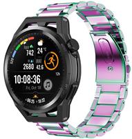 Strap-itÂ Strap-it Huawei Watch GT Runner stalen band (regenboog)