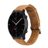 Strap-itÂ Strap-it Amazfit GTR 2 leren band (bruin)