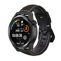 Strap-itÂ Strap-it Huawei Watch GT Runner leren band (zwart)