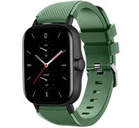 Strap-itÂ Strap-it Amazfit GTS 2 siliconen bandje (legergroen)