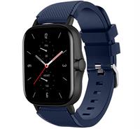 Strap-itÂ Strap-it Amazfit GTS 2 siliconen bandje (donkerblauw)