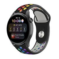 Strap-itÂ Strap-it Huawei Watch 3 (Pro) sport band (zwart kleurrijk)