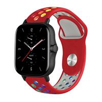 Strap-itÂ Strap-it Amazfit GTS 2 sport band (rood/kleurrijk)