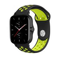 Strap-itÂ Strap-it Amazfit GTS 2 sport band (zwart/geel)