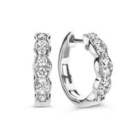 Memoire Witgouden oorringen met 0.50 ct diamant