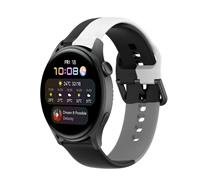 Strap-it Huawei Watch 3 (Pro) triple sport band (zwart-wit-grijs)