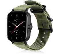 Strap-itÂ Strap-it Amazfit GTS 2 nylon gesp band (groen)