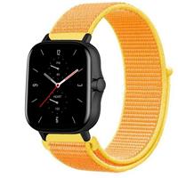 Strap-itÂ Strap-it Amazfit GTS 2 nylon bandje (lichtgeel)