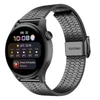 Strap-itÂ Strap-it Huawei Watch 3 (Pro) roestvrij stalen band (zwart)