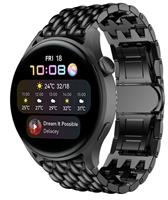 Strap-itÂ Strap-it Huawei Watch 3 (Pro) stalen draak band (zwart)
