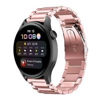 Strap-itÂ Strap-it Huawei Watch 3 (Pro) stalen band (rosÃ© pink)