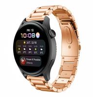 Strap-itÂ Strap-it Huawei Watch 3 (Pro) stalen band (rosÃ© goud)