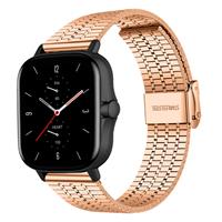 Strap-itÂ Strap-it Amazfit GTS 2 roestvrij stalen band (rosÃ© goud)