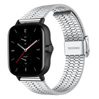 Strap-itÂ Strap-it Amazfit GTS 2 roestvrij stalen band (zilver)