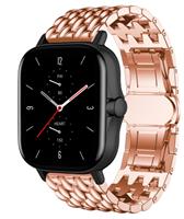 Strap-itÂ Strap-it Amazfit GTS 2 stalen draak band (rosÃ© goud)