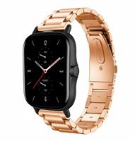 Strap-itÂ Strap-it Amazfit GTS 2 stalen band (rosÃ© goud)