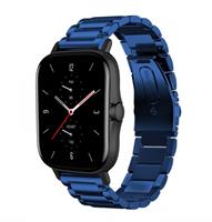 Strap-itÂ Strap-it Amazfit GTS 2 stalen band (blauw)