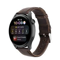 Strap-itÂ Strap-it Huawei Watch 3 (Pro) leren band (donkerbruin)