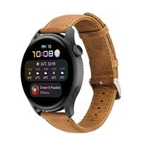 Strap-itÂ Strap-it Huawei Watch 3 (Pro) leren band (bruin)