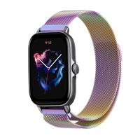 Strap-itÂ Strap-it Amazfit GTS 3 Milanese band (regenboog)