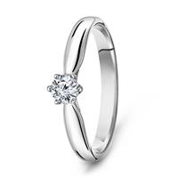 Diamonde Witgouden diamanten solitair ring