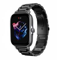Strap-itÂ Strap-it Amazfit GTS 3 stalen band (zwart)