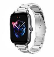 Strap-itÂ Strap-it Amazfit GTS 3 stalen band (zilver)