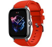 Strap-itÂ Strap-it Amazfit GTS 3 siliconen bandje (rood)