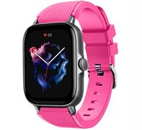 Strap-itÂ Strap-it Amazfit GTS 3 siliconen bandje (knalroze)