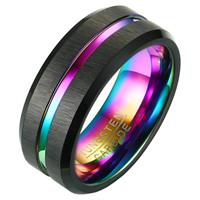 Mendes Heren ring Wolfraam Zwart Multi 8mm-20mm