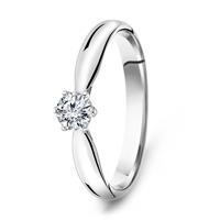 Diamonde Witgouden diamanten solitair ring