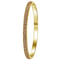 Lucardi Stalen armband goldplated light colorado kristal