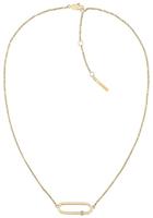 Calvin Klein Kette mit AnhÃnger Â»Elongated Oval, 35000185, 35000186Â«, mit Glasstein