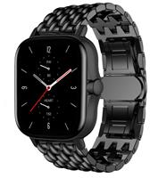 Strap-itÂ Strap-it Amazfit GTS 2 stalen draak band (zwart)
