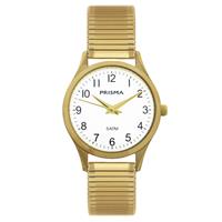 Prisma Goudkleurig Dames Horloge van Edelstaal