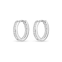 FAVS Paar Creolen FAVS Damen-Creolen 925er Silber 16 Zirkonia (Paar)