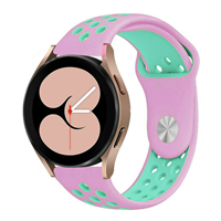 Strap-itÂ Strap-it Samsung Galaxy Watch 4 - 40mm sport band (roze/aqua)