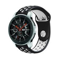 Strap-itÂ Strap-it Samsung Galaxy Watch sport band 46mm (zwart/wit)