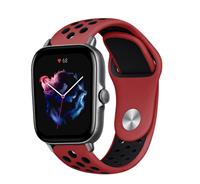 Strap-itÂ Strap-it Amazfit GTS 3 sport band (rood/zwart)