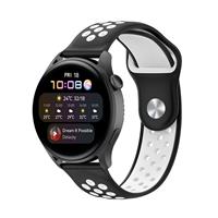 Strap-itÂ Strap-it Huawei Watch 3 (Pro) sport band (zwart/wit)