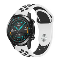 Strap-itÂ Strap-it Huawei Watch GT sport band (wit/zwart)