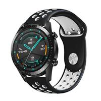 Strap-it Huawei Watch GT sport band (zwart/wit)