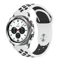 Strap-itÂ Strap-it Samsung Galaxy Watch 4 Classic 42mm sport band (wit/zwart)
