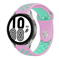 Strap-itÂ Strap-it Samsung Galaxy Watch 4 - 44mm sport band (roze/aqua)