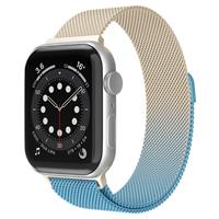 Strap-itÂ Strap-it Apple Watch Milanese band (goud/blauw)