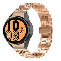 Strap-itÂ Strap-it Samsung Galaxy Watch 4 - 40mm Jubilee stalen band (rosÃ© goud)
