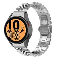 Strap-itÂ Strap-it Samsung Galaxy Watch 4 - 40mm Jubilee stalen band (zilver)