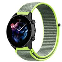 Strap-it Amazfit GTR 3 (Pro) nylon band (fluoriserend)